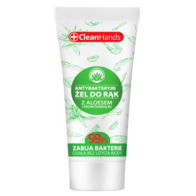 Żel antybakteryjny 30ml z Aloesem i Prowitaminą B5 CleanHands Tubka