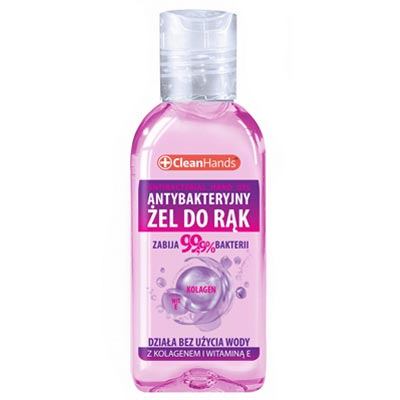 Żel antybakteryjny 50ml z Kolagenem CleanHands